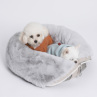 ルイスドッグ【louisdog】Furaround Bag/Aspen Petit-Linen Stripes n Pale Blue Fur
