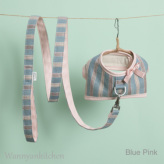 ルイスドッグ【louisdog】Candybar Harness Set/Blue Pink Stripes