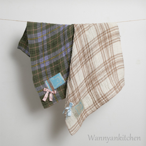 CXhbOylouisdogzLinen Plaid Blanket
