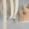 ルイスドッグ【louisdog】Antique Stone Fur Harness Set/Peach Fur
