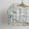 CXhbOylouisdogzPlayful Gingham Harness Set/Basil Gingham